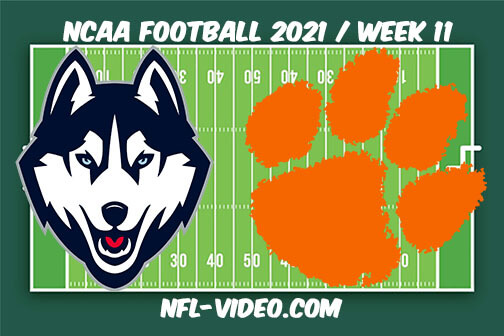 UConn vs Clemson Football Week 11 Full Game Replay 2021 NCAA College Football