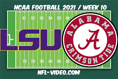 LSU vs Alabama Football Week 10 Full Game Replay 2021 NCAA College Football