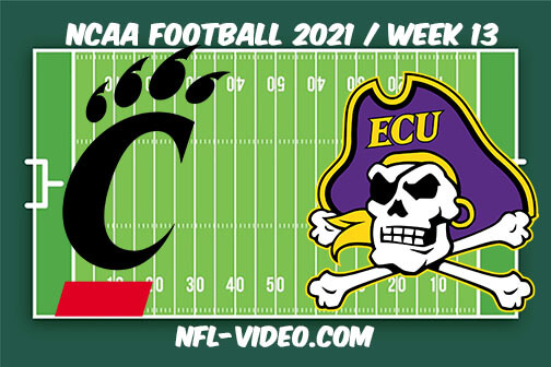 Cincinnati vs East Carolina Football Week 13 Full Game Replay 2021 NCAA College Football