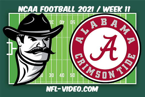 New Mexico State vs Alabama Football Week 11 Full Game Replay 2021 NCAA College Football