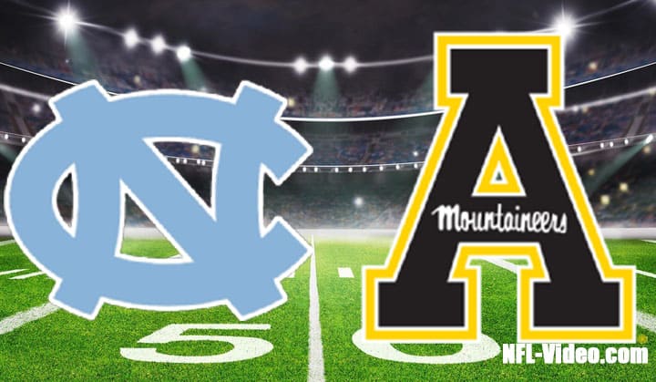 North Carolina vs Appalachian State Football Week 1 2022 Full Game Replay NCAA College Football