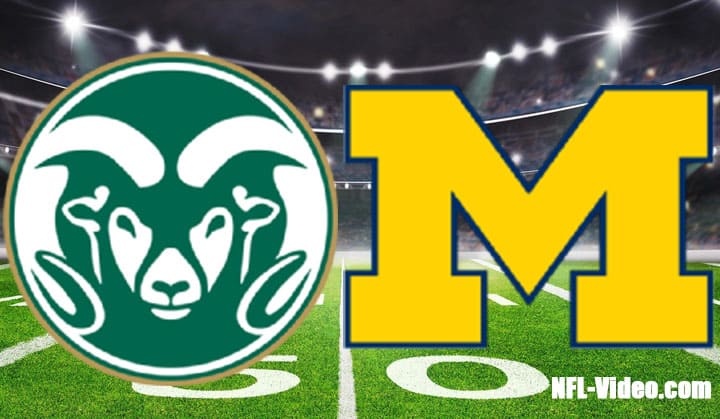 Colorado State vs Michigan Football Week 1 2022 Full Game Replay NCAA College Football