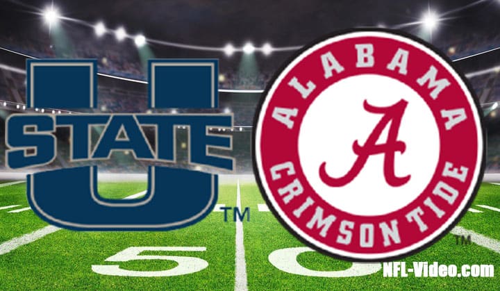 Utah State vs Alabama Football Week 1 2022 Full Game Replay NCAA College Football