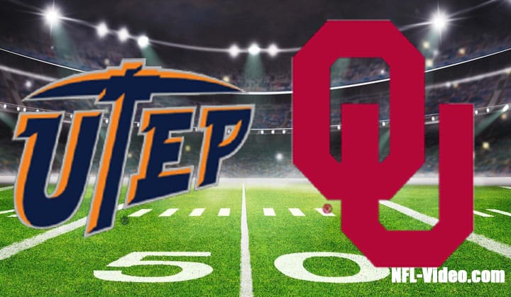 UTEP vs Oklahoma Football Week 1 2022 Full Game Replay NCAA College Football