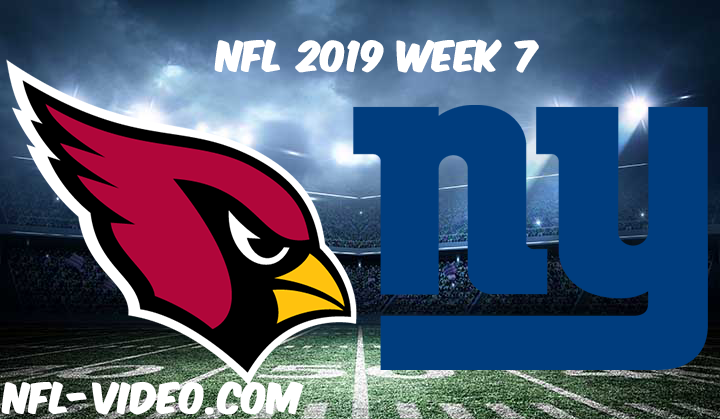Arizona Cardinals vs New York Giants Full Game & Highlights NFL 2019 Week 7