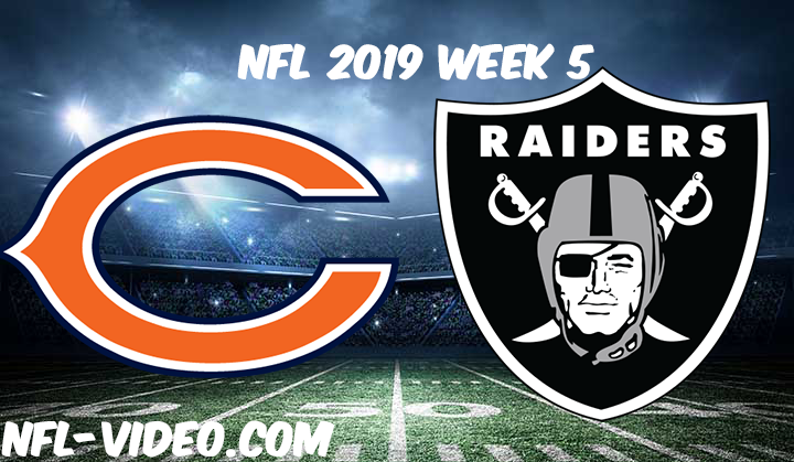 Chicago Bears vs Oakland Raiders Full Game & Highlights NFL 2019 Week 5