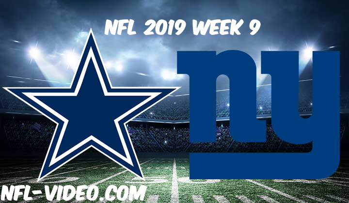Dallas Cowboys vs New York Giants Full Game & Highlights NFL 2019 Week 9