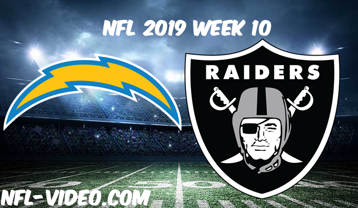 Los Angeles Chargers vs Oakland Raiders Full Game & Highlights NFL 2019 Week 10