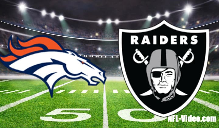 Denver Broncos vs Las Vegas Raiders Full Game Replay 2022 NFL Week 4
