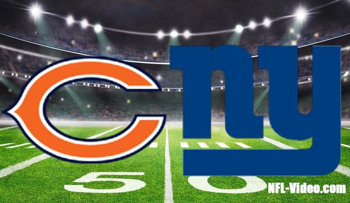 Chicago Bears vs New York Giants Full Game Replay 2022 NFL Week 4
