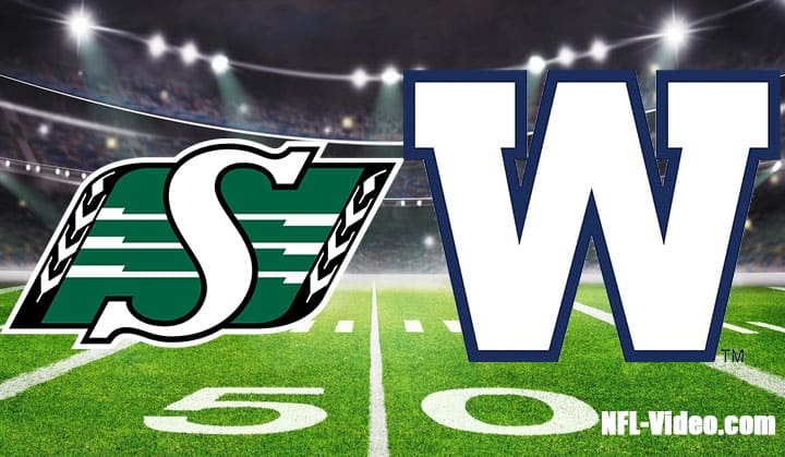 Saskatchewan Roughriders vs Winnipeg Blue Bombers Full Game Replay 2022 CFL Week 14
