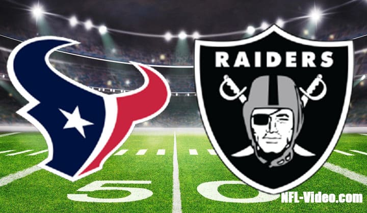 Houston Texans vs Las Vegas Raiders Full Game Replay 2022 NFL Week 7