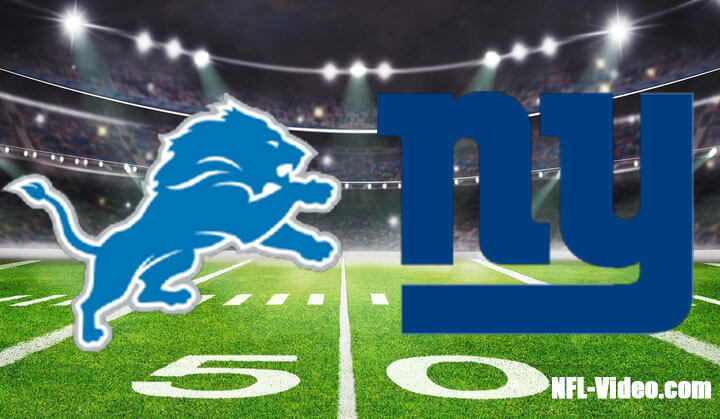 Detroit Lions vs New York Giants Full Game Replay 2022 NFL Week 11