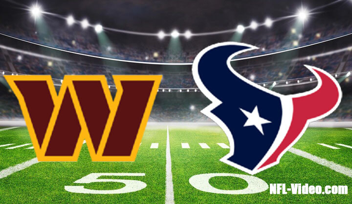 Washington Commanders vs Houston Texans Full Game Replay 2022 NFL Week 11