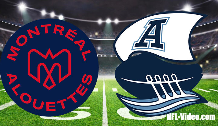 Montreal Alouettes vs Toronto Argonauts Full Game Replay 2022 CFL Playoffs