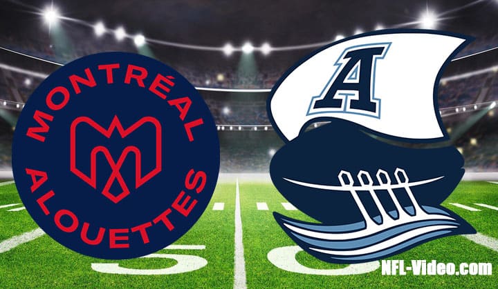 Montreal Alouettes vs Toronto Argonauts Full Game Replay 2022 CFL Week 21