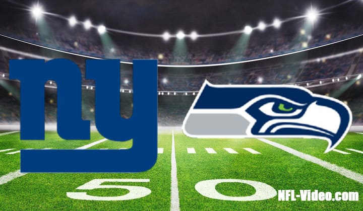 New York Giants vs Seattle Seahawks Full Game Replay 2022 NFL Week 8