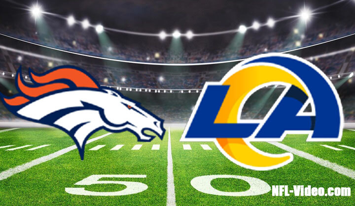 Denver Broncos vs Los Angeles Rams Full Game Replay 2022 NFL Week 16