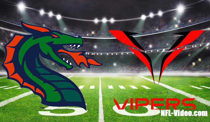 Seattle Sea Dragons vs Vegas Vipers Full Game Replay 2023 XFL Week 3