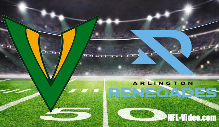 Vegas Vipers vs Arlington Renegades Full Game Replay 2023 XFL Week 1