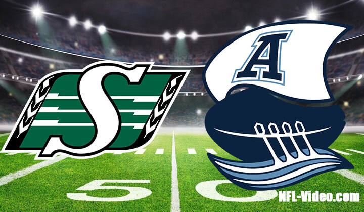 Saskatchewan Roughriders vs Toronto Argonauts Full Game Replay 2023 CFL Week 8