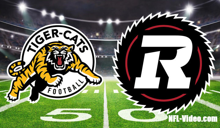Hamilton Tiger-Cats vs Ottawa Redblacks Full Game Replay 2023 CFL Week 8