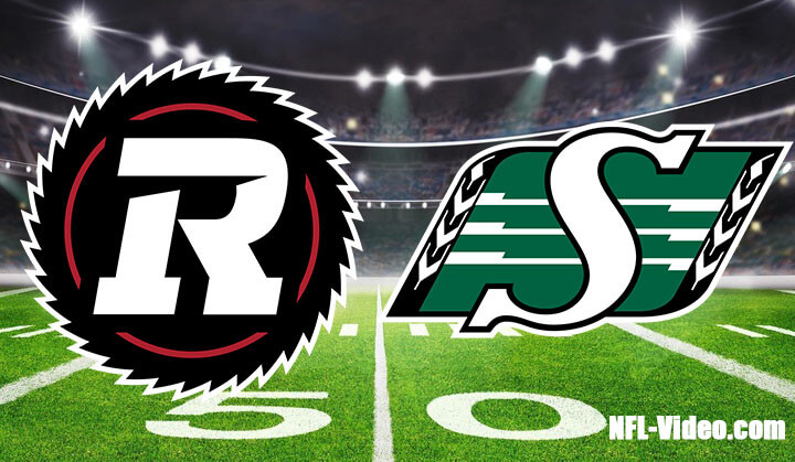 Ottawa Redblacks vs Saskatchewan Roughriders Full Game Replay 2023 CFL Week 9