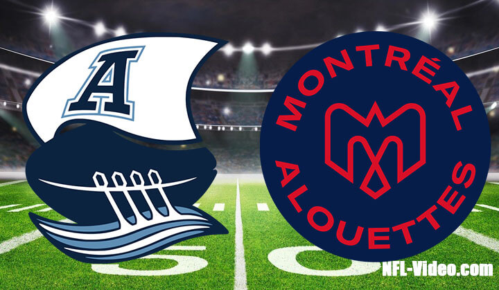 Toronto Argonauts vs Montreal Alouettes Full Game Replay 2023 CFL Week 6