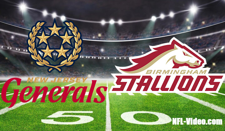 New Jersey Generals vs Birmingham Stallions Full Game Replay 2023 USFL Week 1