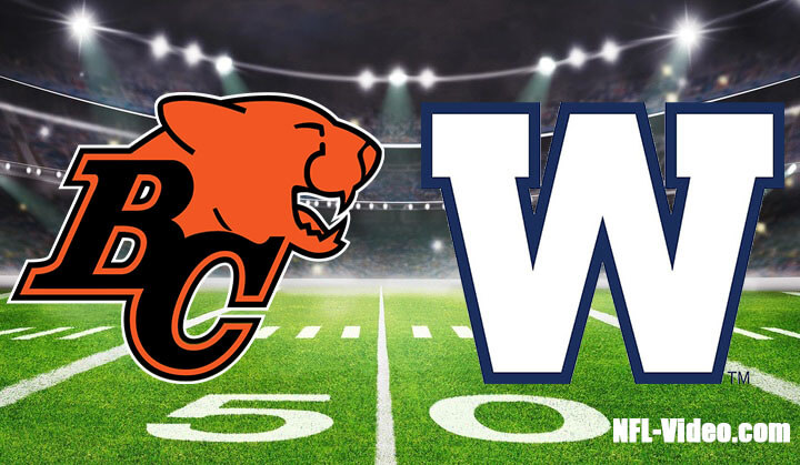 BC Lions vs Winnipeg Blue Bombers Full Game Replay 2023 CFL Week 9