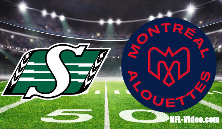 Saskatchewan Roughriders vs Montreal Alouettes Full Game Replay 2023 CFL Week 10