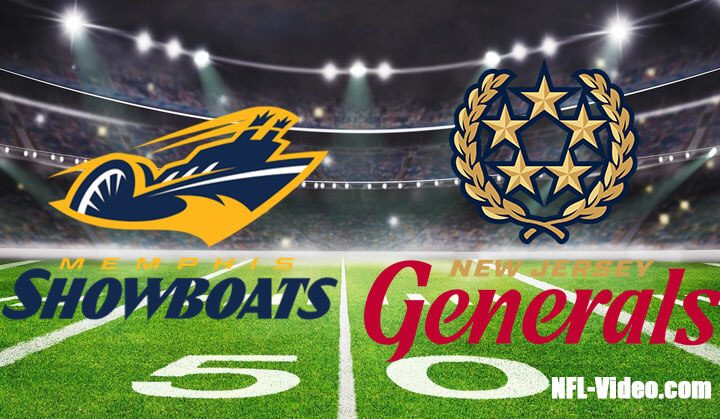 Memphis Showboats vs New Jersey Generals Full Game Replay 2023 USFL Week 8