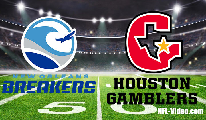 New Orleans Breakers vs Houston Gamblers Full Game Replay 2023 USFL ...