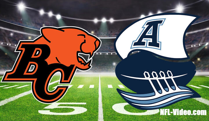BC Lions vs Toronto Argonauts Full Game Replay 2023 CFL Week 4