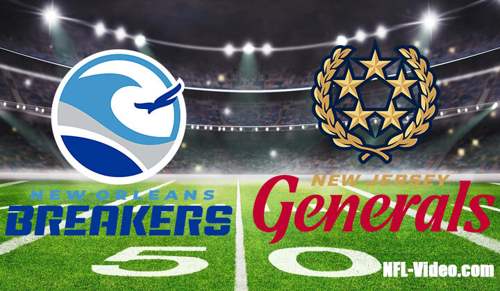 New Orleans Breakers vs New Jersey Generals Full Game Replay 2023 USFL Week 4