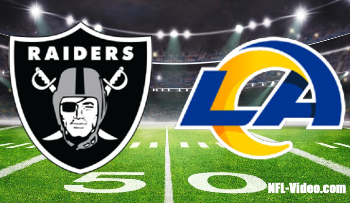 Las Vegas Raiders Vs Los Angeles Rams Full Game Replay 2023 Nfl