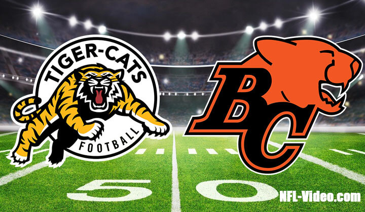 Hamilton Tiger-Cats vs BC Lions Full Game Replay 2023 CFL Week 12