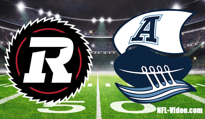 Ottawa Redblacks vs Toronto Argonauts Full Game Replay 2023 CFL Week 10