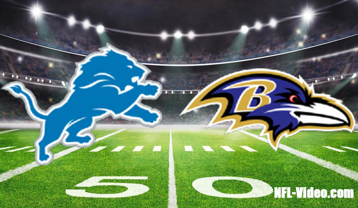 Detroit Lions vs Baltimore Ravens Full Game Replay 2023 NFL Week 7