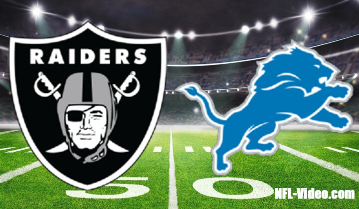 Las Vegas Raiders vs Detroit Lions Full Game Replay 2023 NFL Week 8