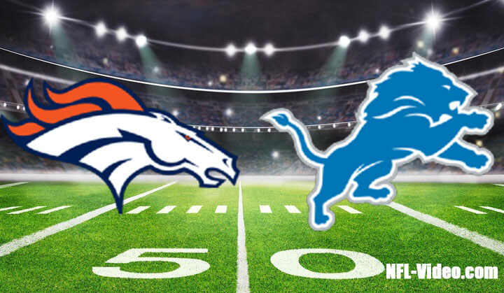 Denver Broncos vs Detroit Lions Full Game Replay 2023 NFL Week 15
