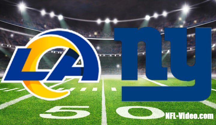 Los Angeles Rams vs New York Giants Full Game Replay 2023 NFL Week 17