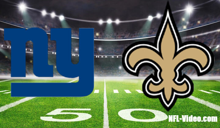 New York Giants vs New Orleans Saints Full Game Replay 2023 NFL Week 15