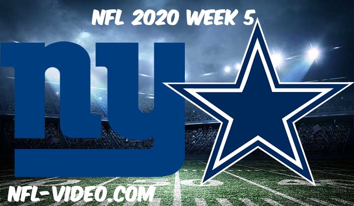 New York Giants vs Dallas Cowboys Full Game & Highlights NFL 2020 Week 5