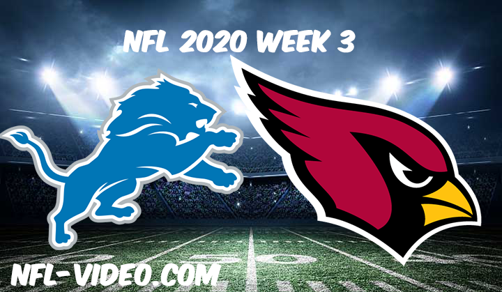 Detroit Lions vs Arizona Cardinals Full Game & Highlights NFL 2020 Week 3