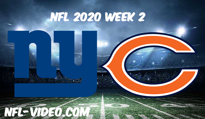 New York Giants vs Chicago Bears Full Game & Highlights NFL 2020 Week 2