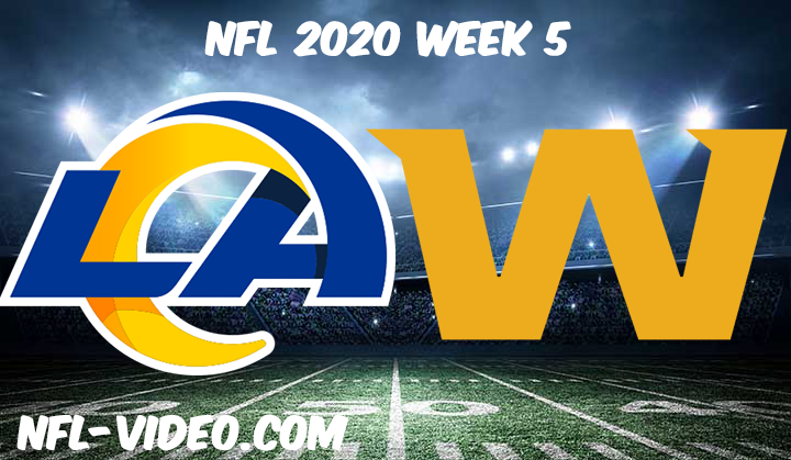 Los Angeles Rams vs Washington Football Team Full Game & Highlights NFL 2020 Week 5