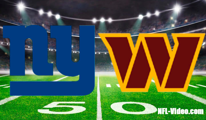 New York Giants vs Washington Commanders Full Game Replay September 7 ...