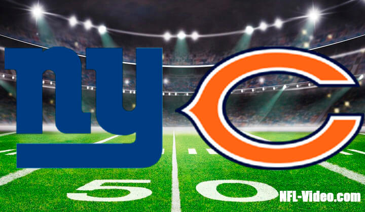 New York Giants vs Chicago Bears Full Game Replay November 9, 2025 NFL Week 10 NFL Full Game