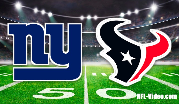 New York Giants vs. Houston Texans - Full Gam...